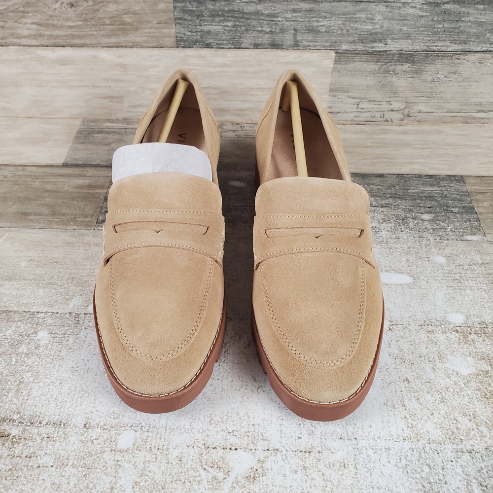 Vionic Cheryl II Womens Loafers Shoes Sz 8.5 M Sand Suede Moc Toe Slip-on - Picture 2 of 10